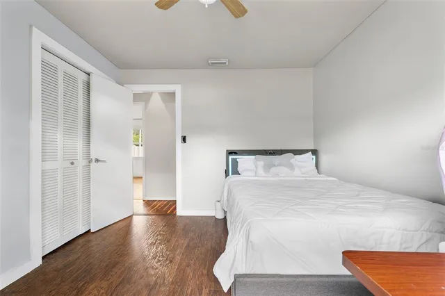 a view of hall way with furniture