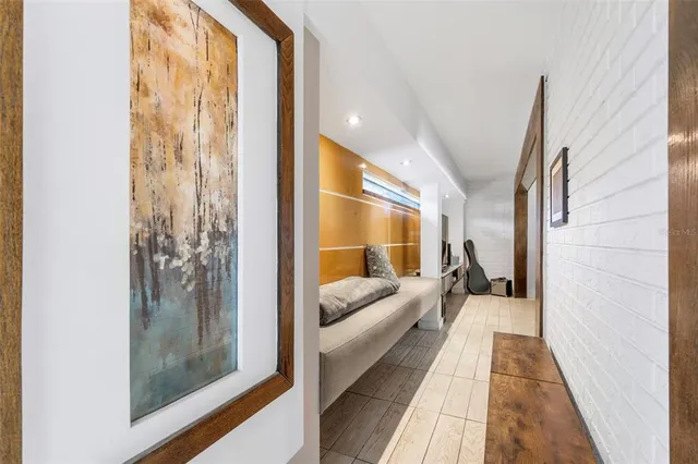 a view of a room with workspace and toys