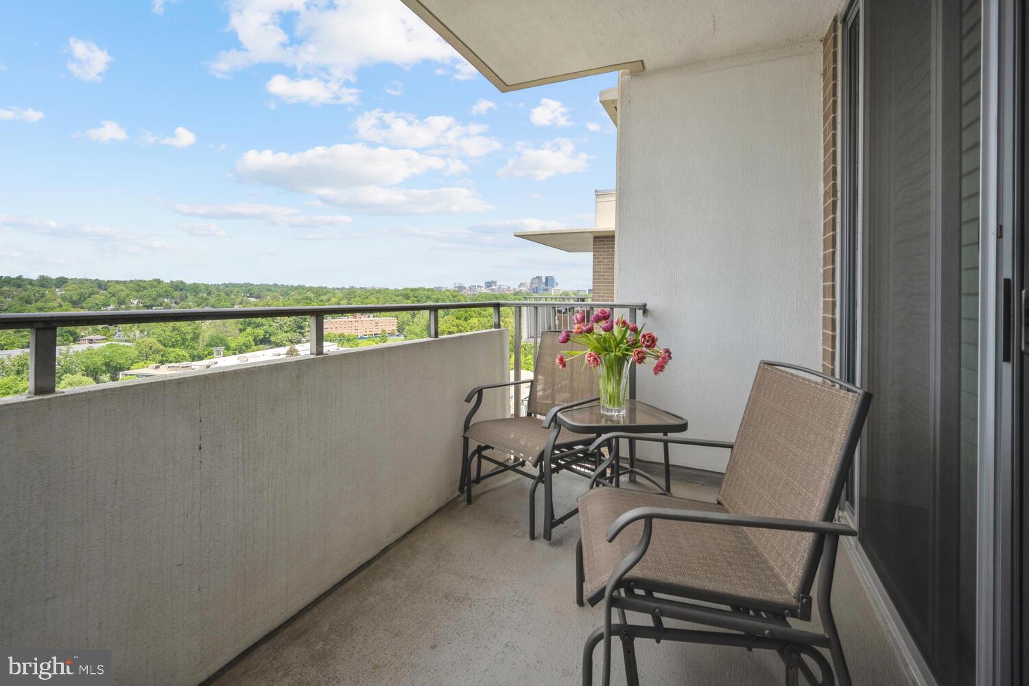 5101 River Road, Unit 1905 Bethesda, MD 20816 - Photo 14 of 32 Balcony with Expansive Views