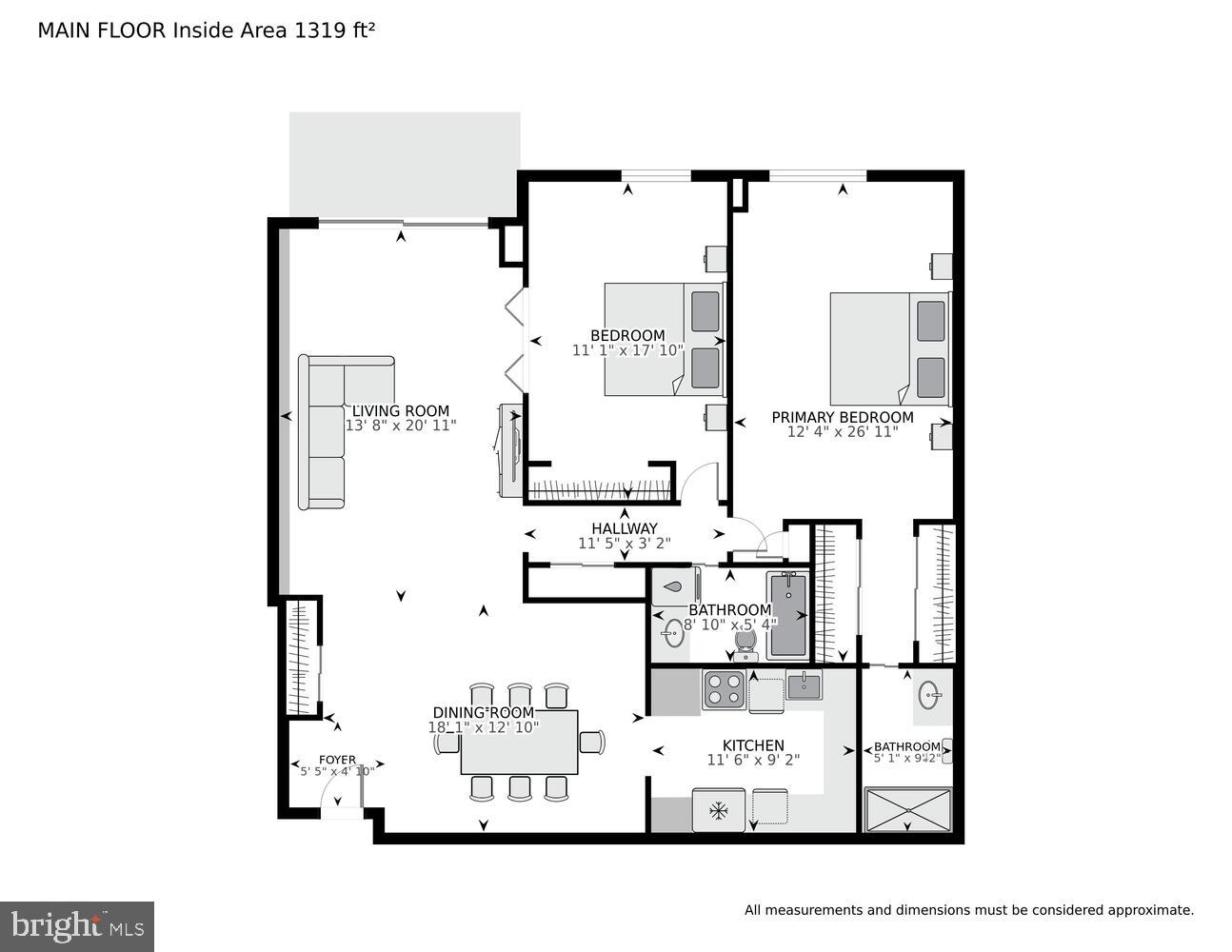 5101 River Road, Unit 1905 Bethesda, MD 20816 - Photo 32 of 32 Floor Plan