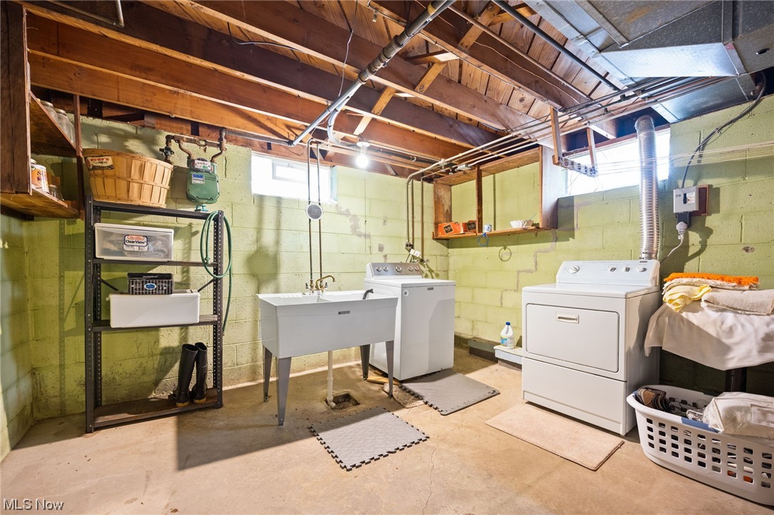 5695 Cherokee Road Cleveland, OH 44124 - Photo 26 of 35 Basement with includes washer and dryer