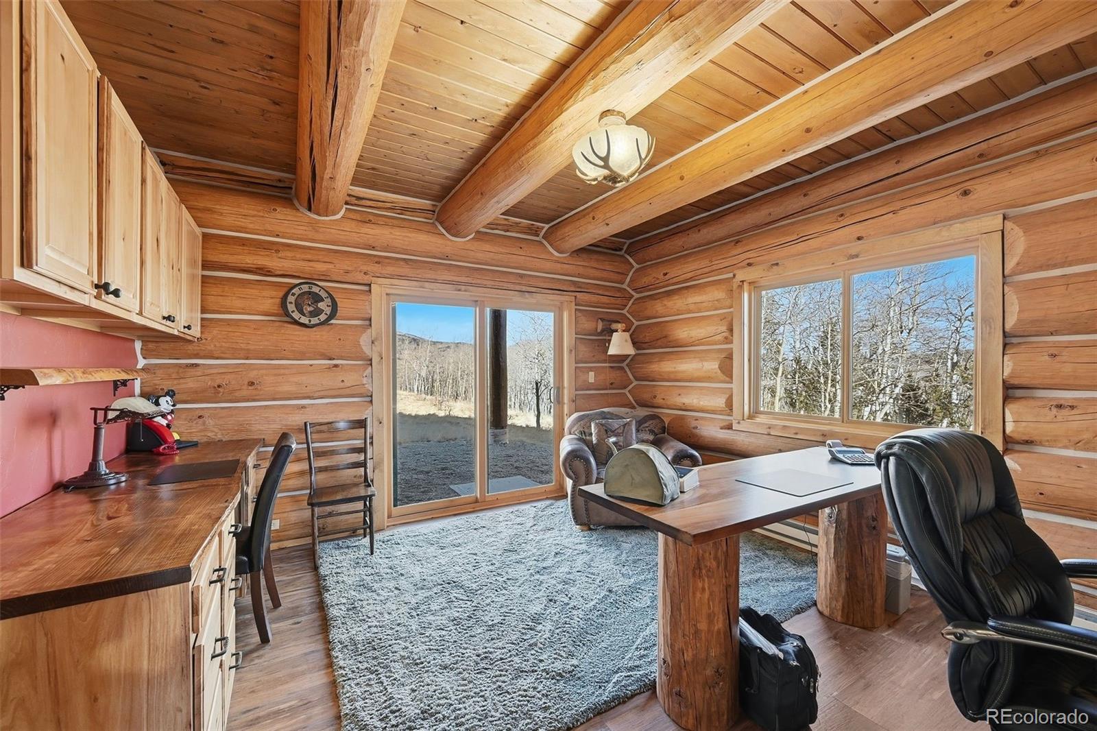 252 Iron Mountain Road Fairplay, CO 80440 - Photo 42 of 50 a work room with furniture and wooden floor