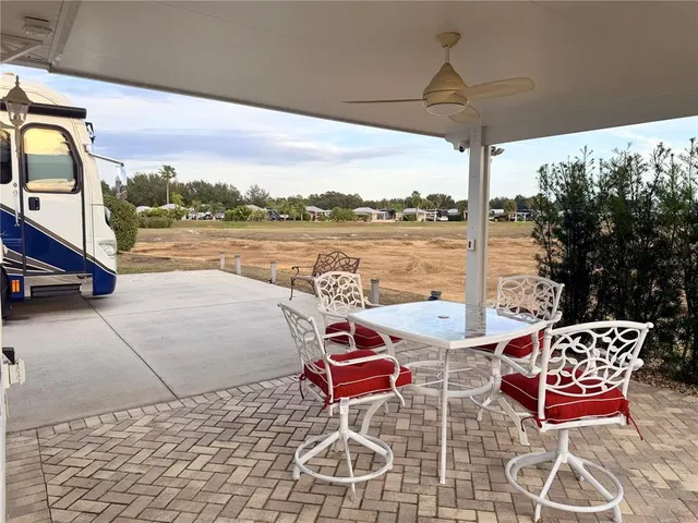 a outdoor view with a sitting space