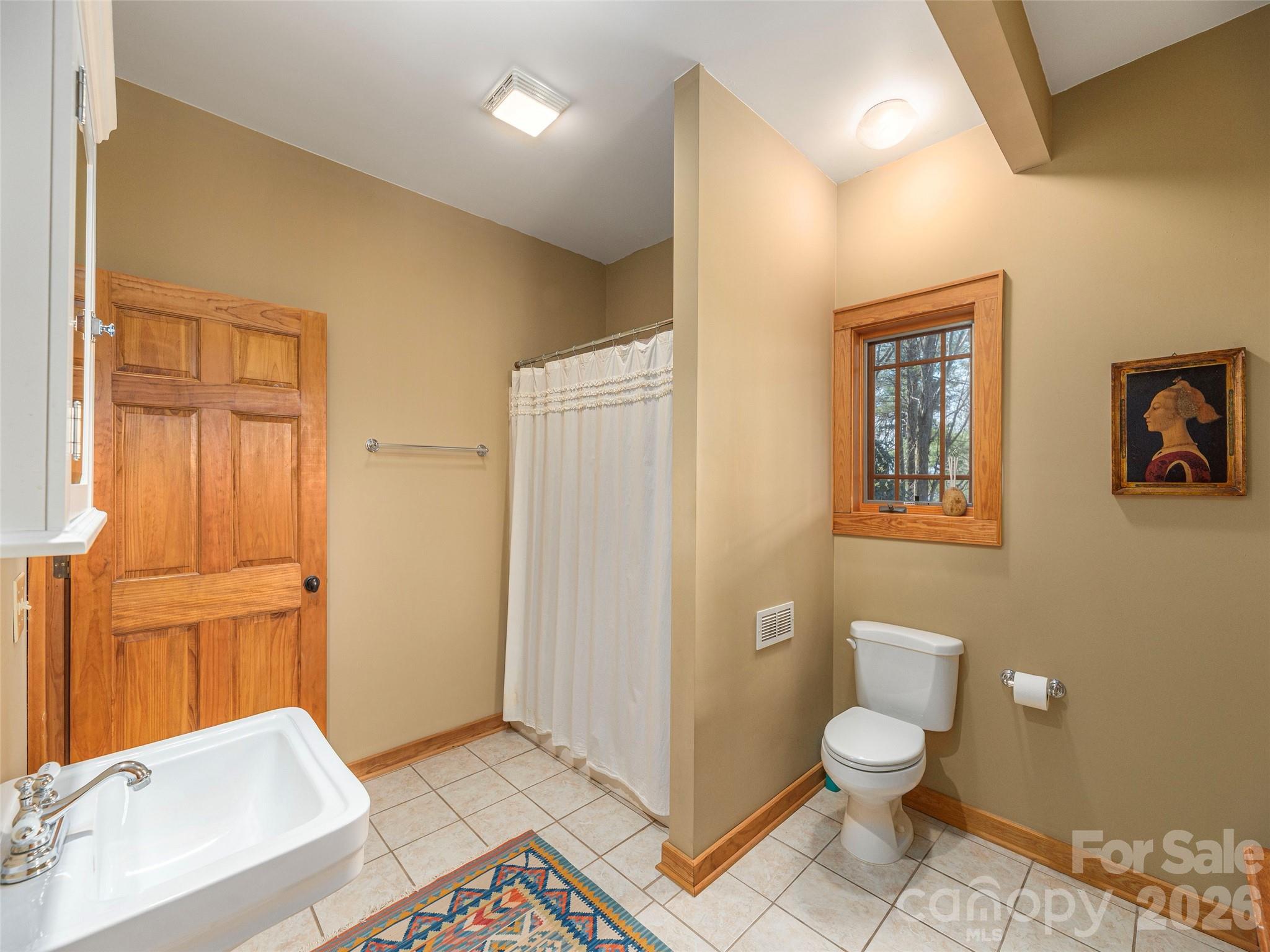 68 Crestwood Road Asheville, NC 28804 - Photo 29 of 37 a bathroom with a toilet sink and a mirror