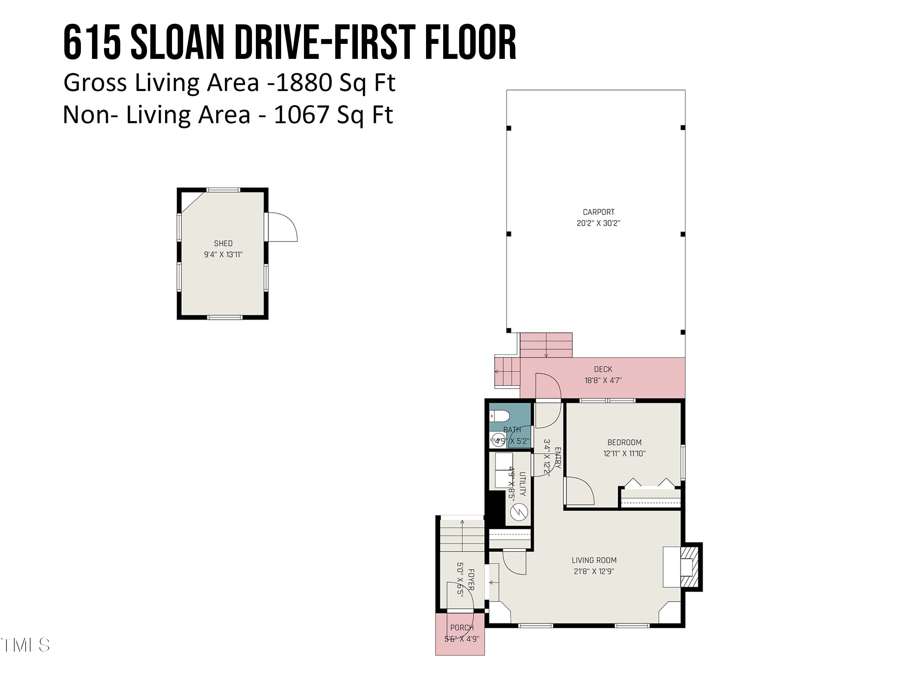 615 Sloan Drive Cary, NC 27511 - Photo 3 of 5 a picture of a floor plan