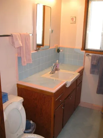 a bathroom with a sink and a toilet