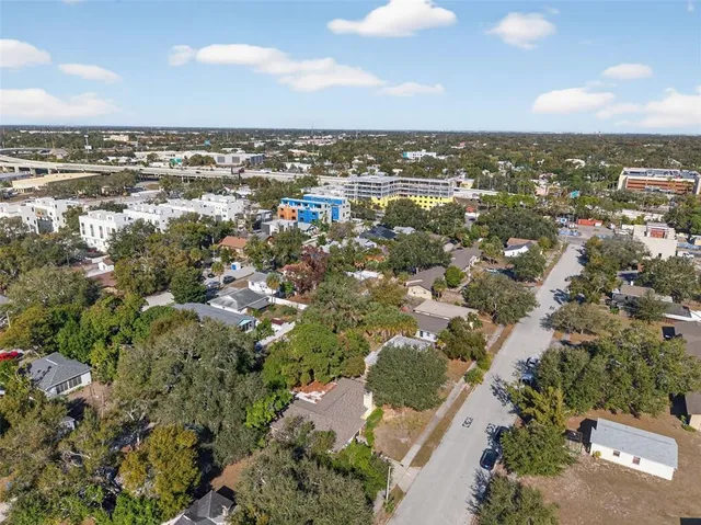 an aerial view of multiple house