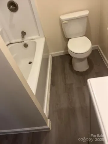 an empty room with a chair