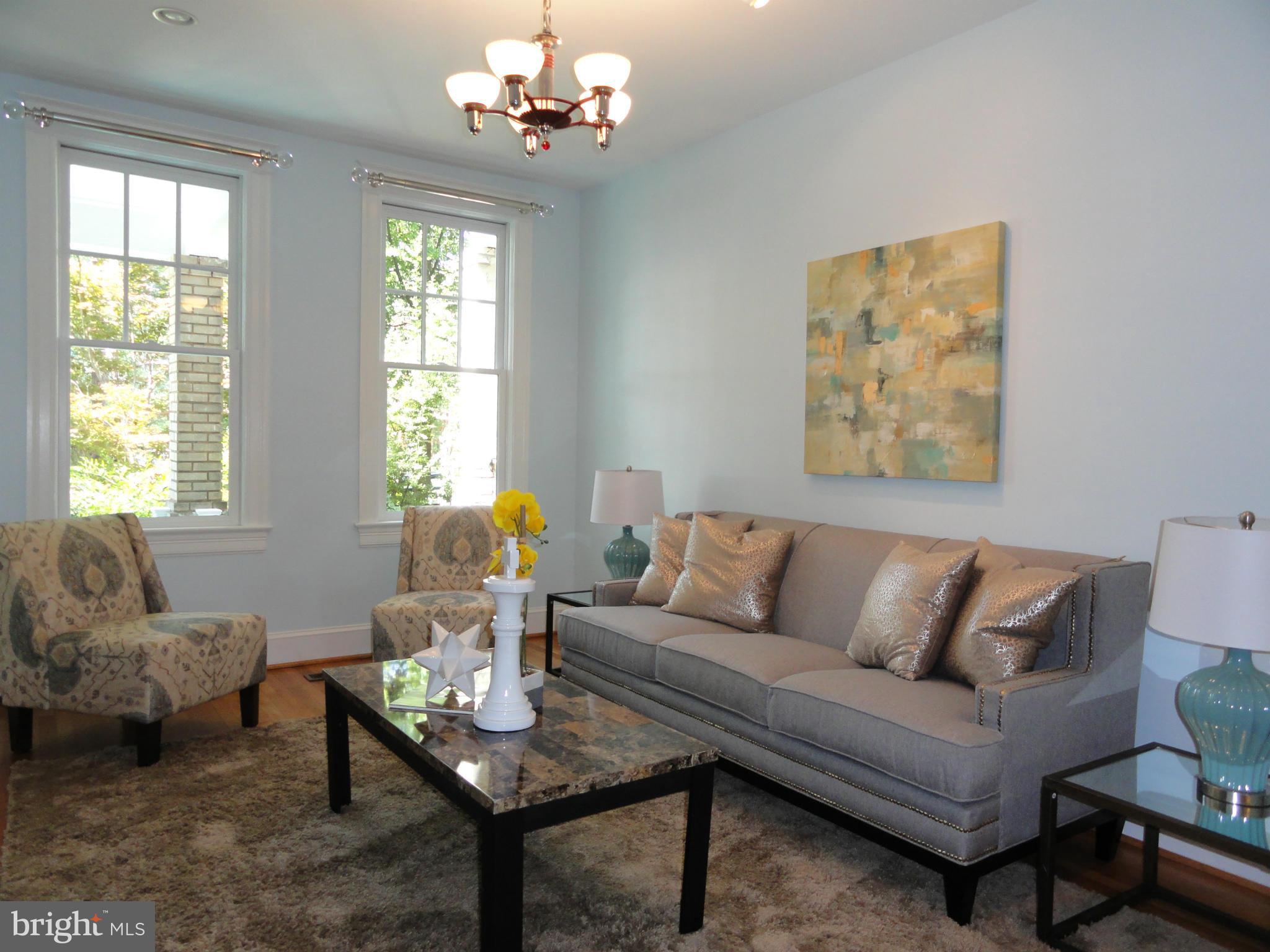 2443 Tunlaw Road Northwest Washington, DC 20007 - Photo 5 of 30 Living Room has so much light!