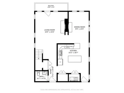 a picture of a bench in front of door