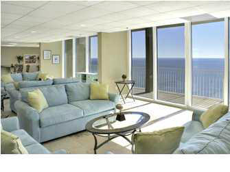 16819 Front Beach Road, Unit 1613 Panama City Beach, FL 32413 - Photo 8 of 8 a living room with furniture and a table