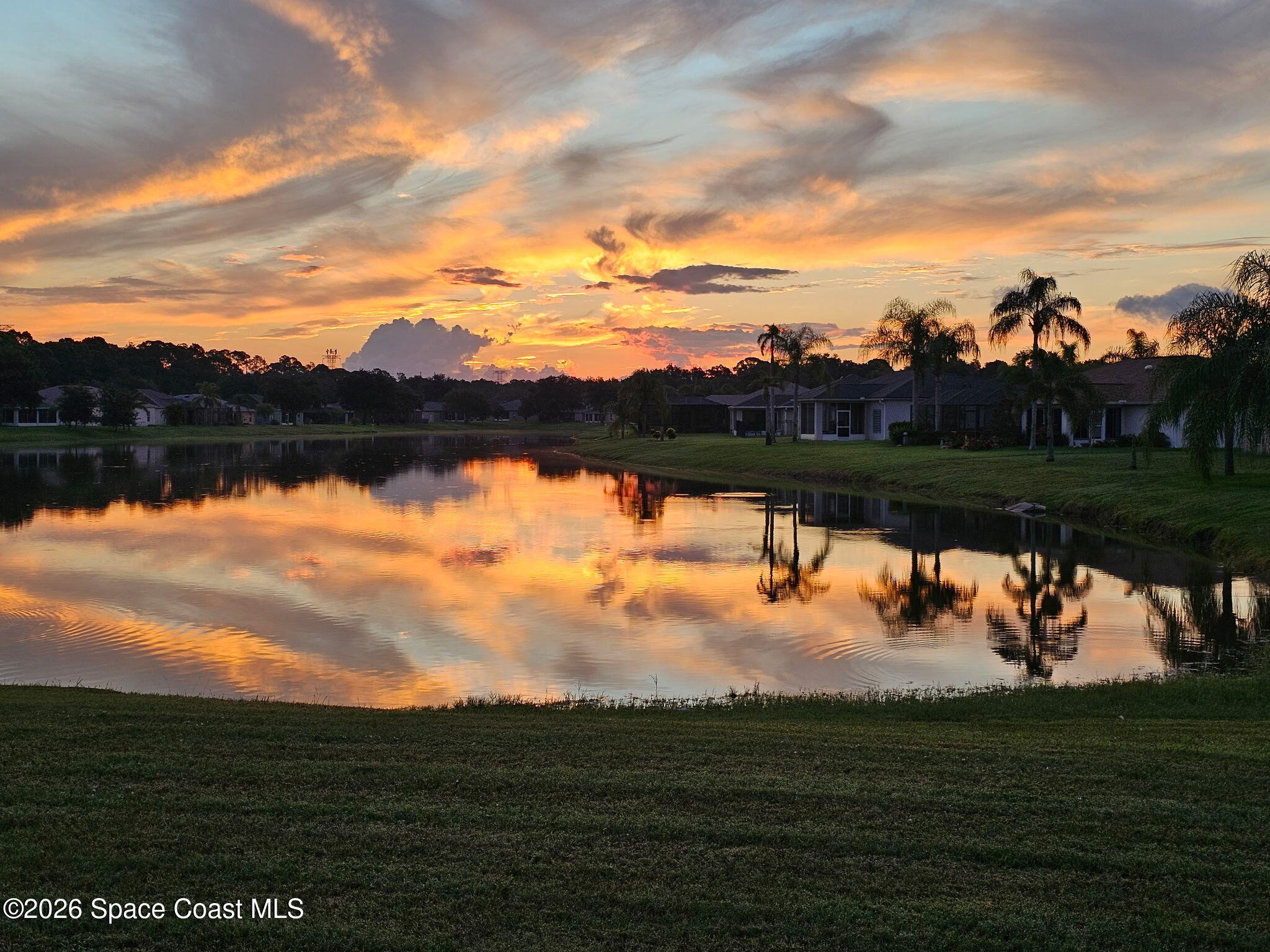 7419 Hackberry Road Cocoa, FL 32927 - Photo 24 of 27 Backyard Sunset
