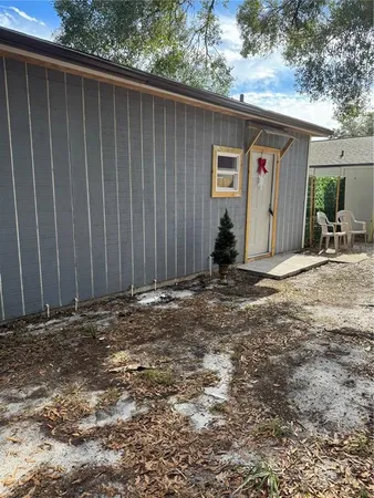 a backyard of a house