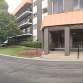 a view of a building entrance