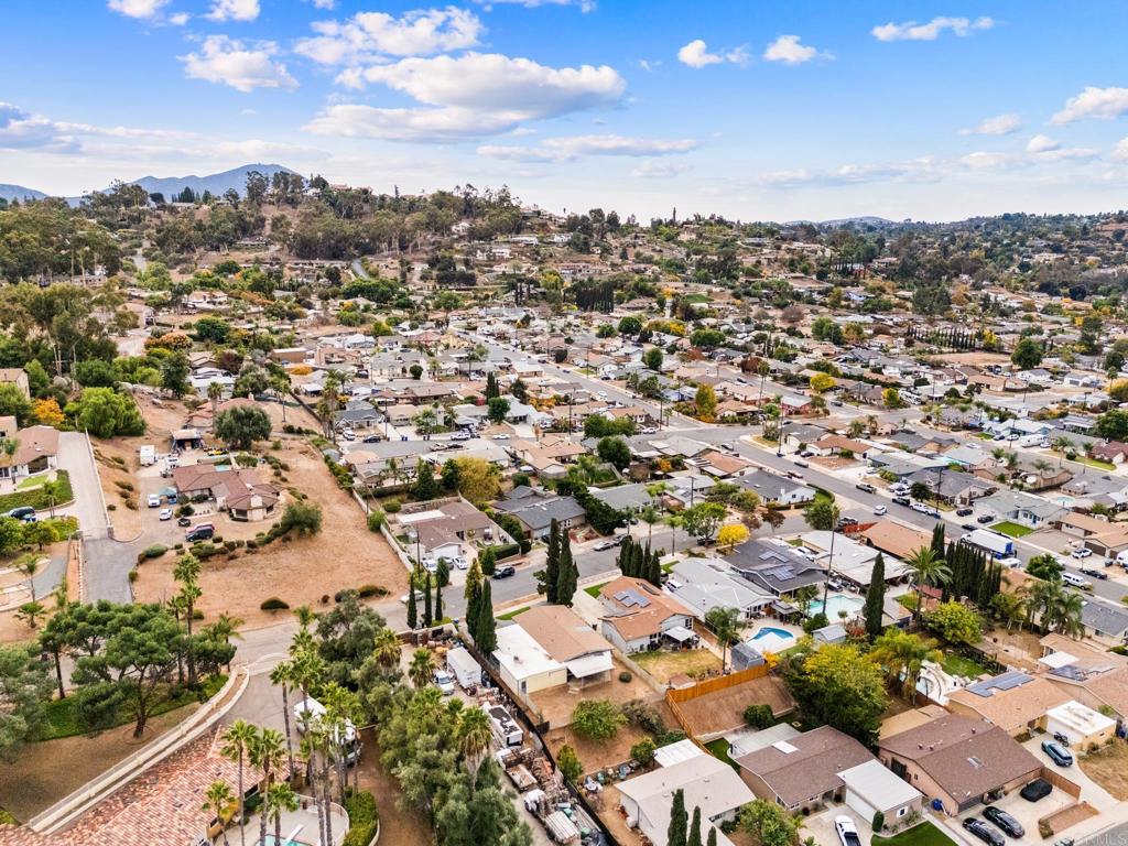 1696 Bartram Way El Cajon, CA 92019 - Photo 33 of 35 an aerial view of residential houses with outdoor space