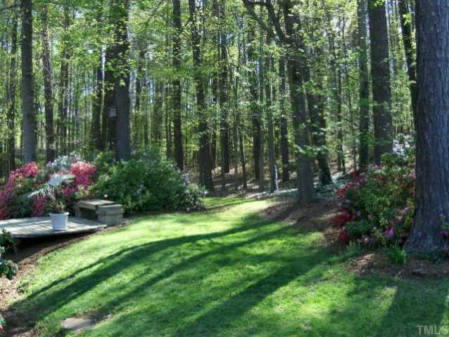 120 Singleton Street Raleigh, NC 27606 - Photo 12 of 12 a view of a backyard with potted plants and large trees