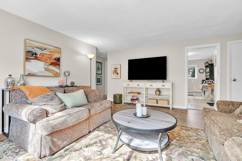 22 Bryon Road, Unit 1 Boston, MA 02467 - Photo 7 of 19 a living room with furniture and a flat screen tv