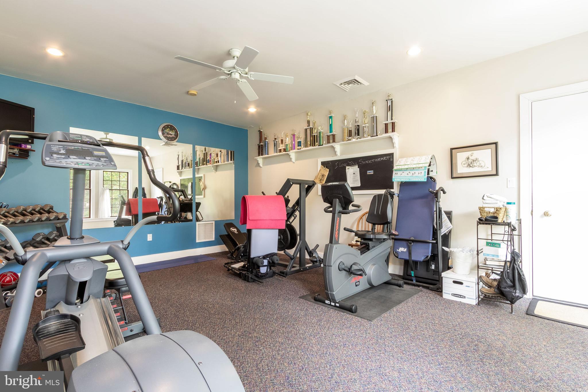 80 Linvale Road Ringoes, NJ 08551 - Photo 34 of 47 a view of a room with gym equipment