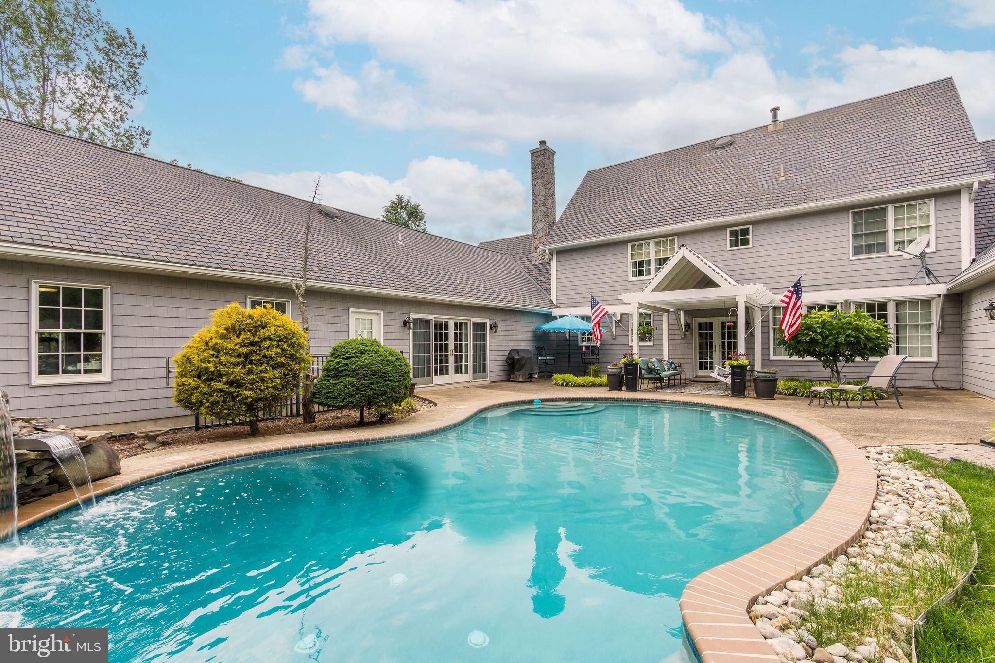 80 Linvale Road Ringoes, NJ 08551 - Photo 39 of 47 a swimming pool with outdoor seating yard and barbeque oven