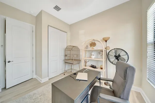 a view of a livingroom with furniture