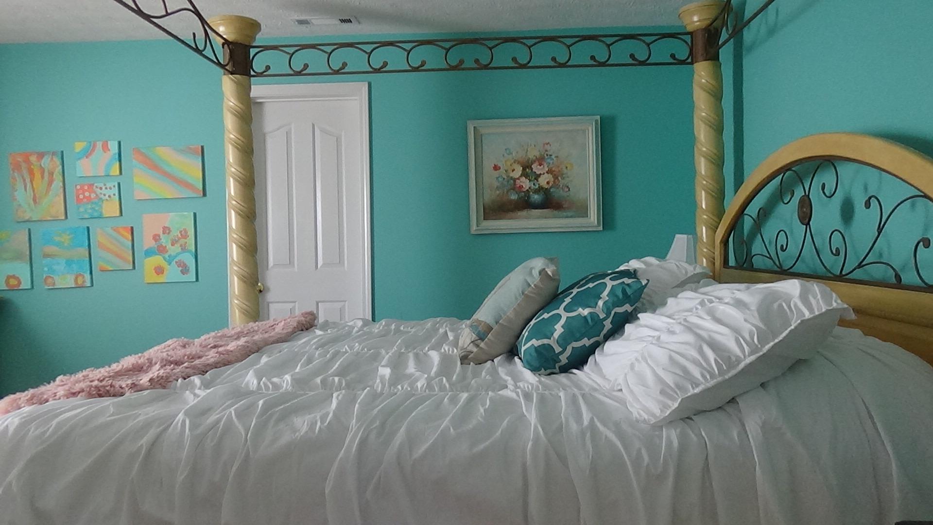 1126 Maxwell Branch Road Cottontown, TN 37048 - Photo 15 of 27 a bedroom with a bed and a painting on the wall