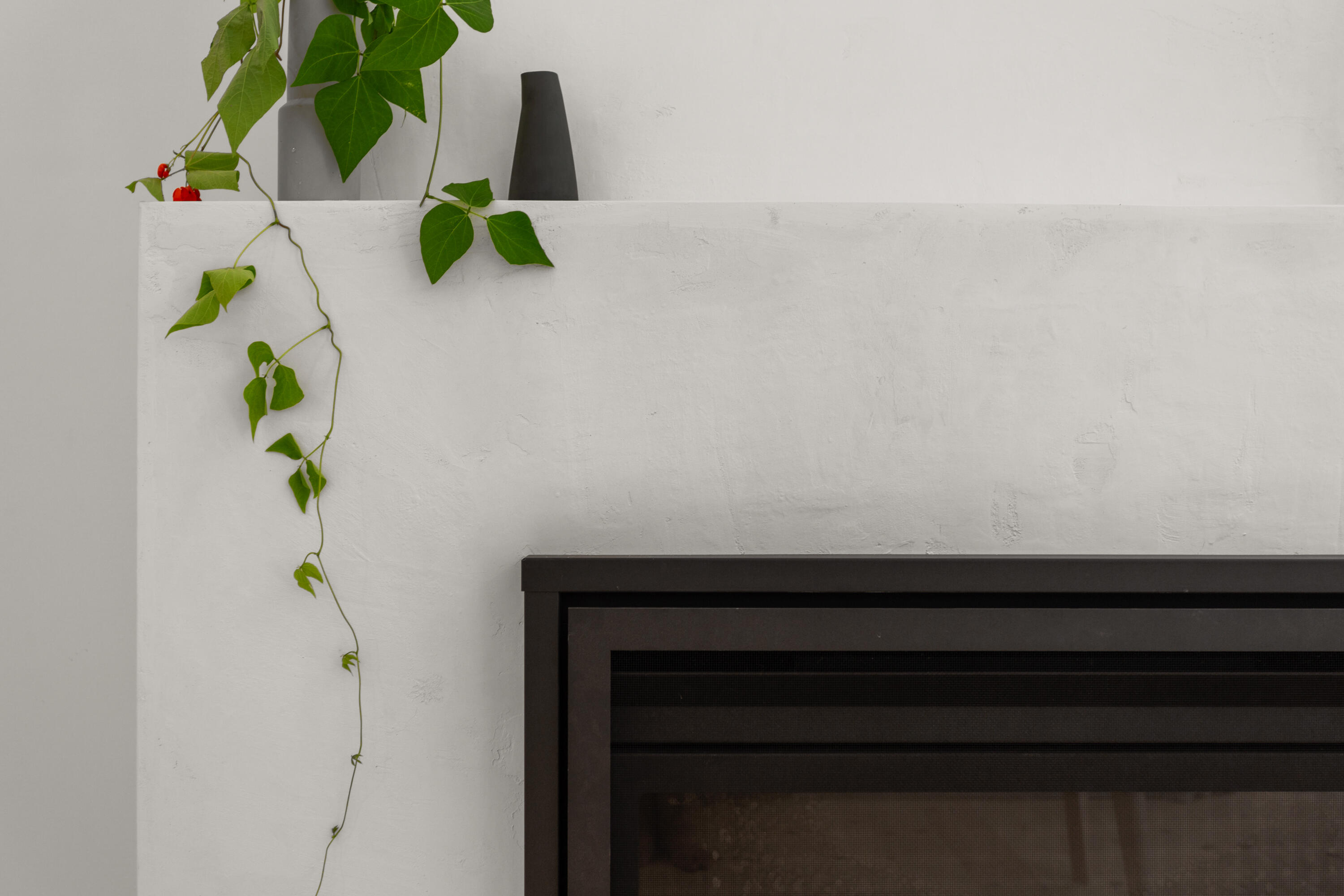 117 Flye Point Road Brooklin, ME 04616 - Photo 22 of 54 Plastered Finish on Fireplace