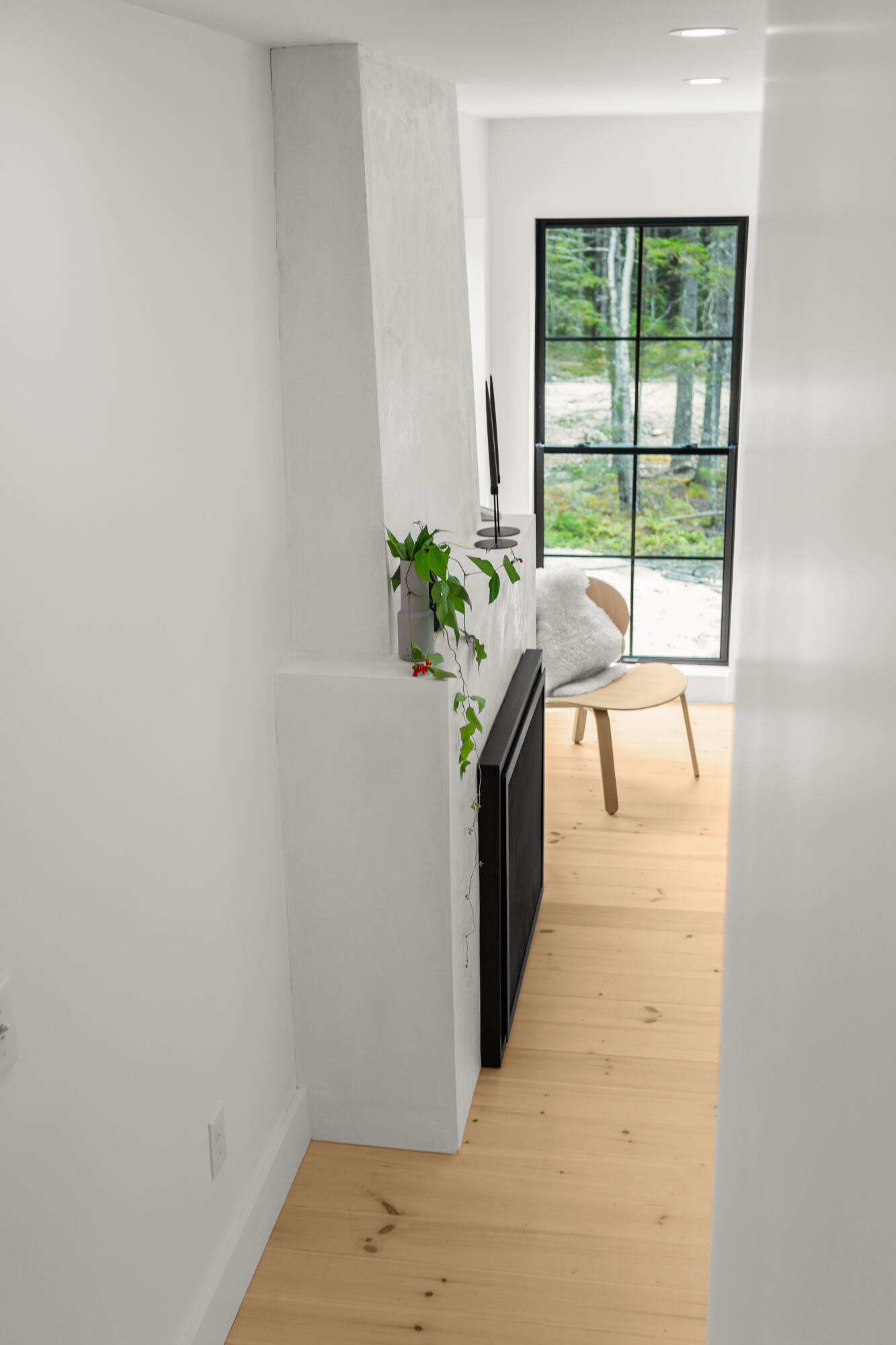 117 Flye Point Road Brooklin, ME 04616 - Photo 31 of 54 View to Fireplace from Stairs
