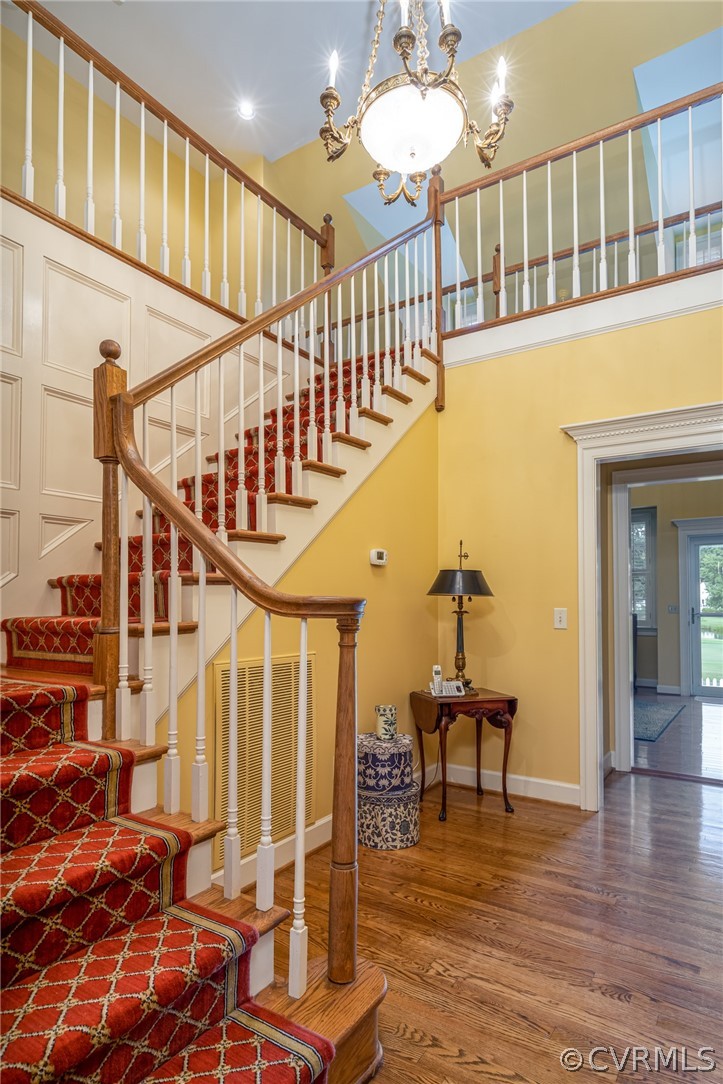 102 Par Drive Williamsburg, VA 23188 - Photo 29 of 42 a view of a livingroom with furniture staircase and a kitchen view