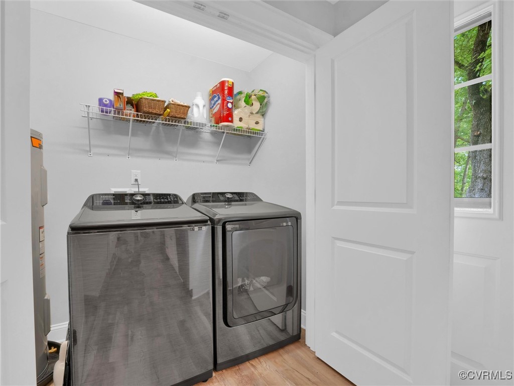5440 New Line Road Gum Spring, VA 23065 - Photo 12 of 28 a storage room with washer and dryer