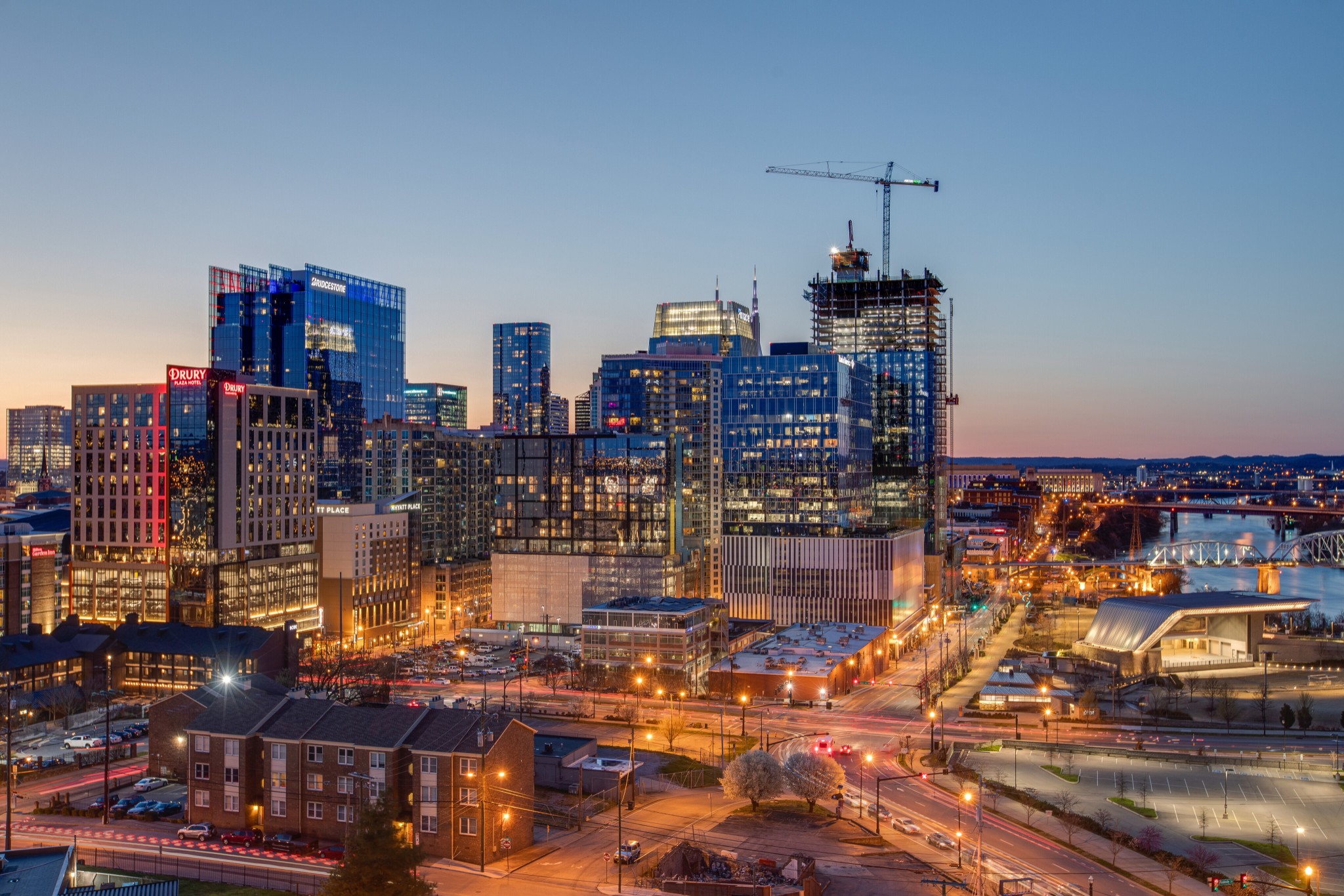20 Rutledge Street, Unit 505 Nashville, TN 37210 - Photo 61 of 67 a city view with tall buildings
