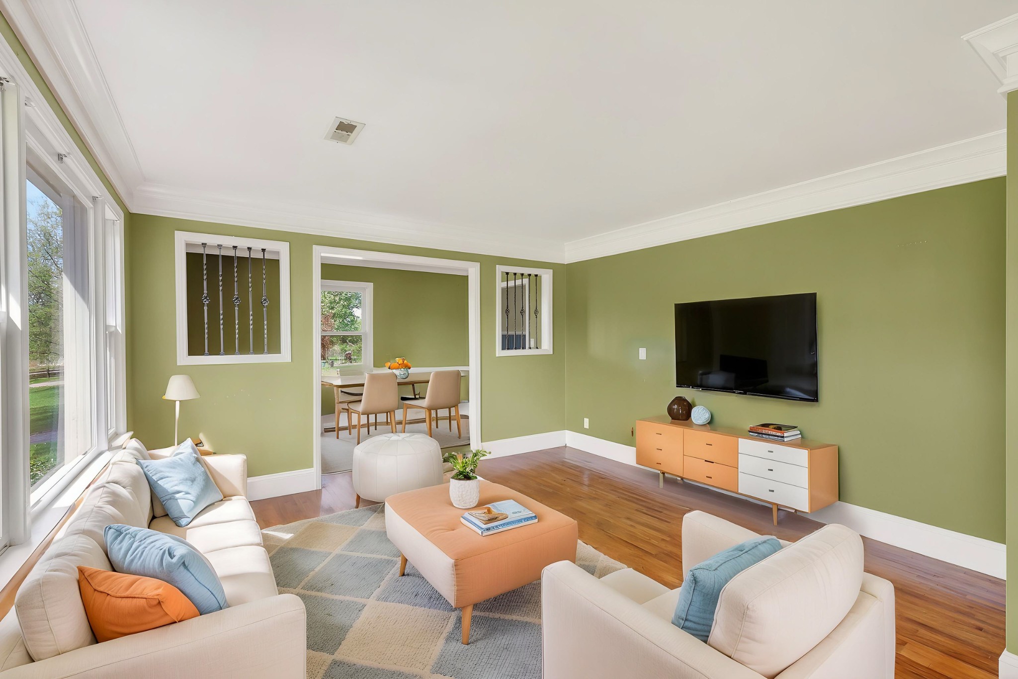4676 Harpeth-Peytonsville Road Thompson's Station, TN 37179 - Photo 60 of 84 a living room with furniture and a flat screen tv