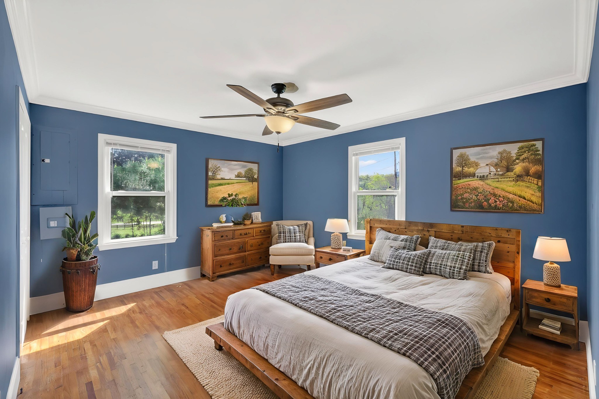 4676 Harpeth-Peytonsville Road Thompson's Station, TN 37179 - Photo 66 of 84 a bedroom with a bed and a couch