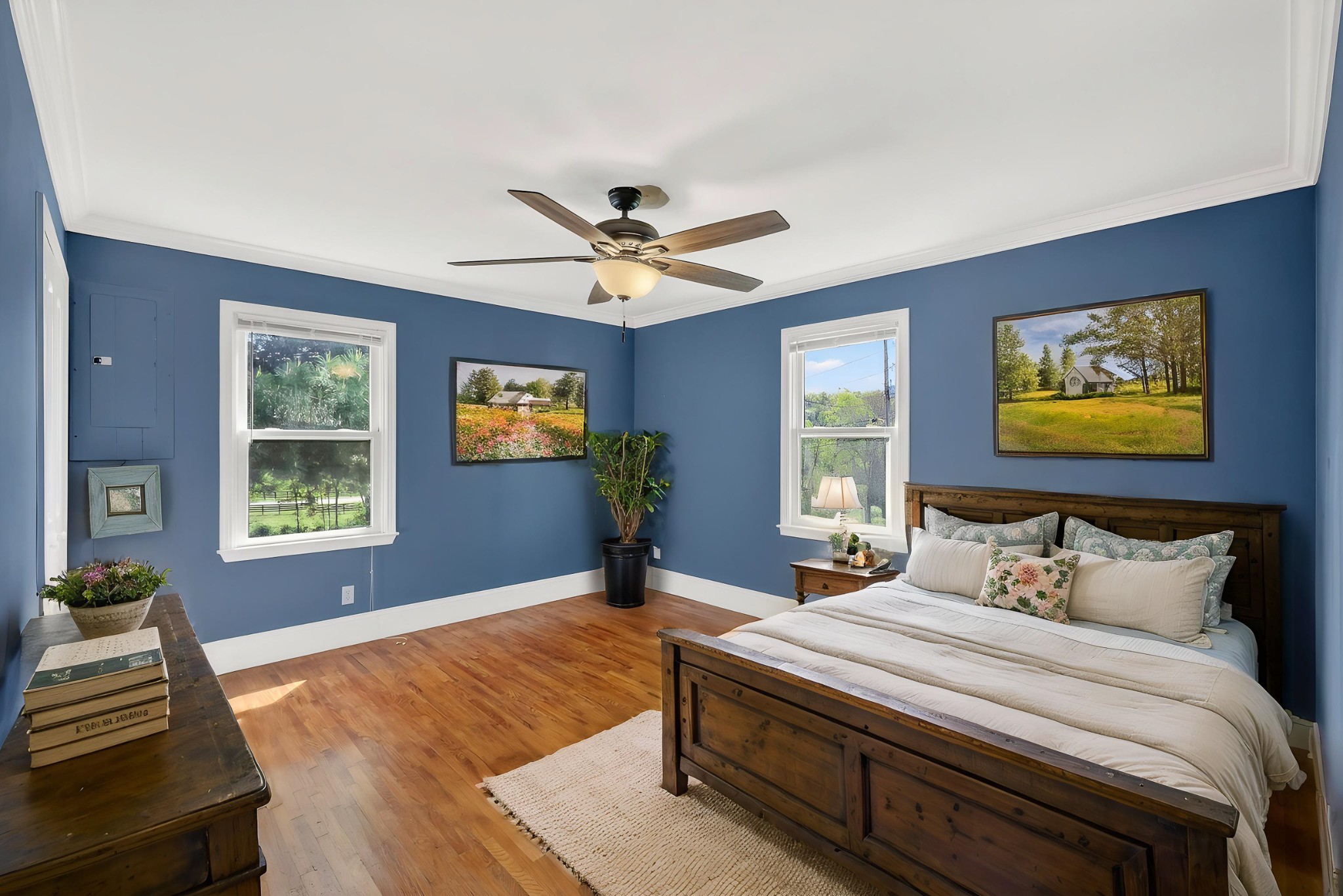4676 Harpeth-Peytonsville Road Thompson's Station, TN 37179 - Photo 67 of 84 a bedroom with a bed and a large window