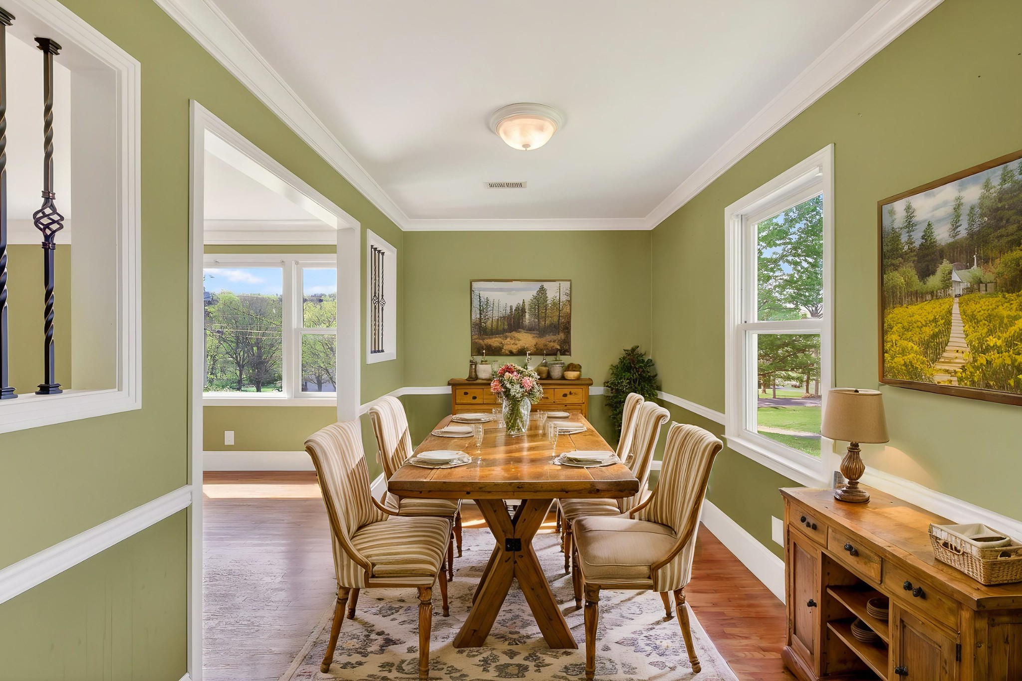 4676 Harpeth-Peytonsville Road Thompson's Station, TN 37179 - Photo 71 of 84 a view of a dining room with furniture window and outside view