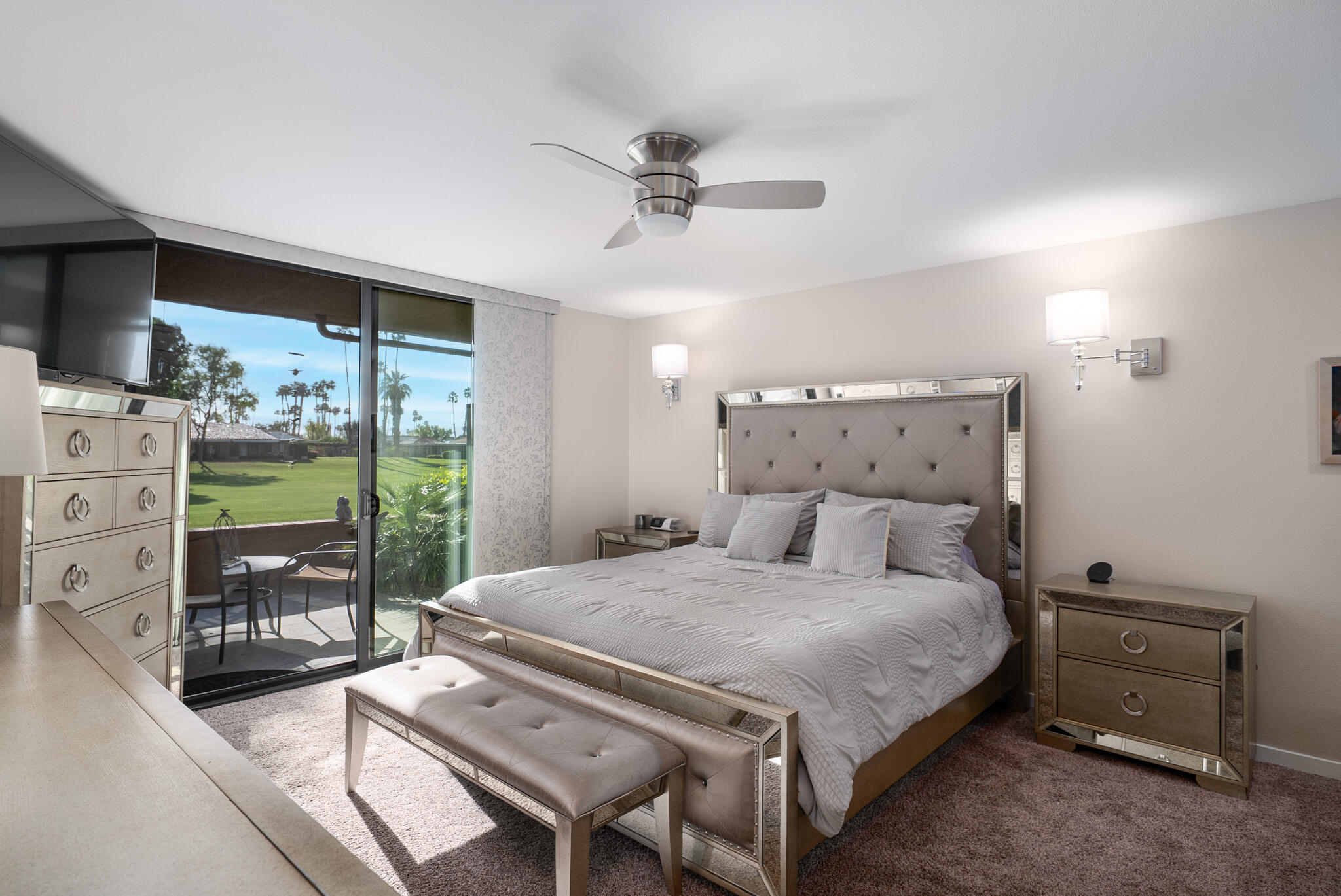 6 Sunrise Drive Rancho Mirage, CA 92270 - Photo 20 of 48 a bedroom with a bed and a large window