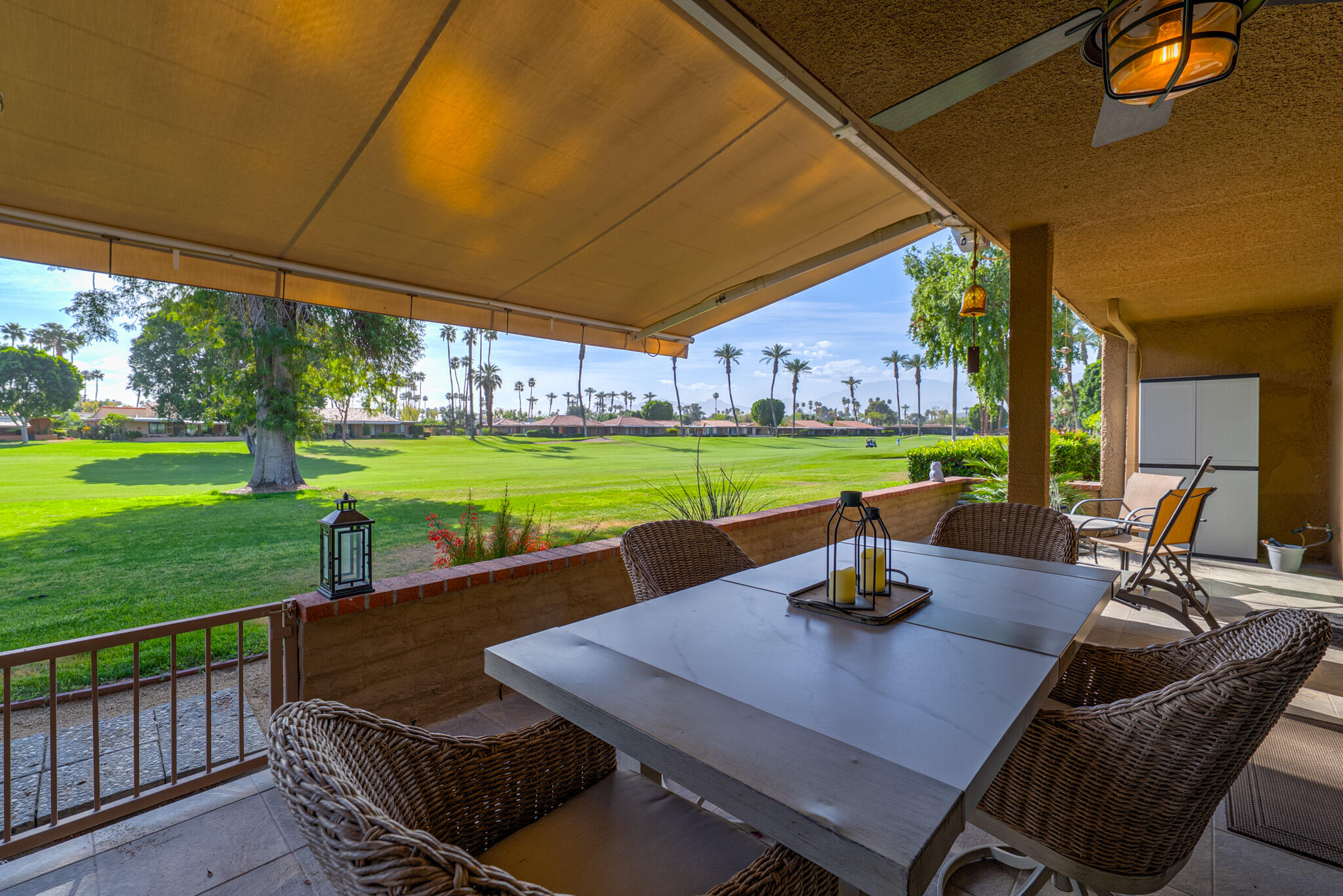 6 Sunrise Drive Rancho Mirage, CA 92270 - Photo 27 of 48 a view of a patio with a yard