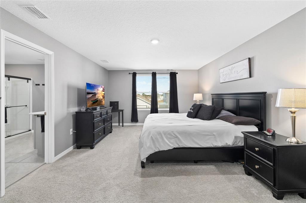 16507 Windmill Forge Pass Wimauma, FL 33598 - Photo 5 of 48 a bedroom with a bed and a flat screen tv