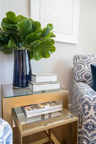 a bedroom with a bed and cabinets
