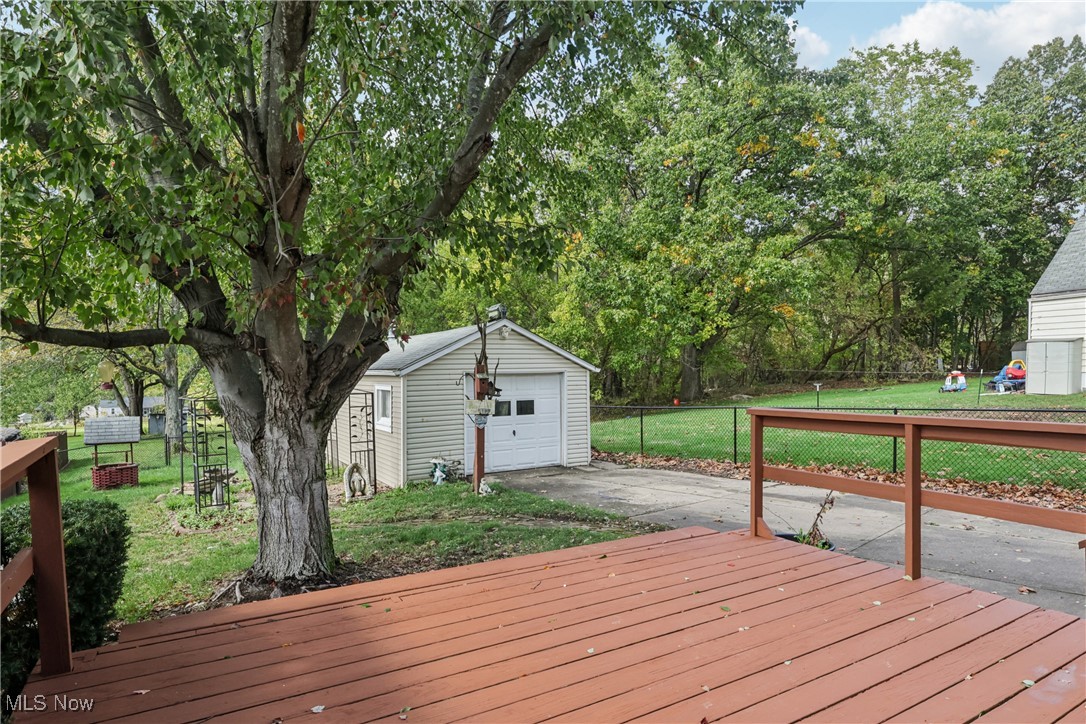 1674 Betz Road Akron, OH 44306 - Photo 6 of 29 Outside deck and 1 car detached garage