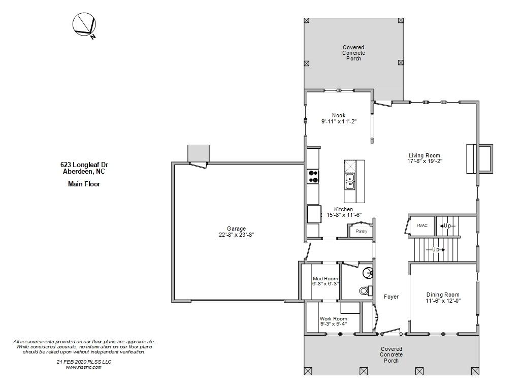 623 Longleaf Road Aberdeen, NC 28315 - Photo 35 of 37 Floor Plan - Main Floor