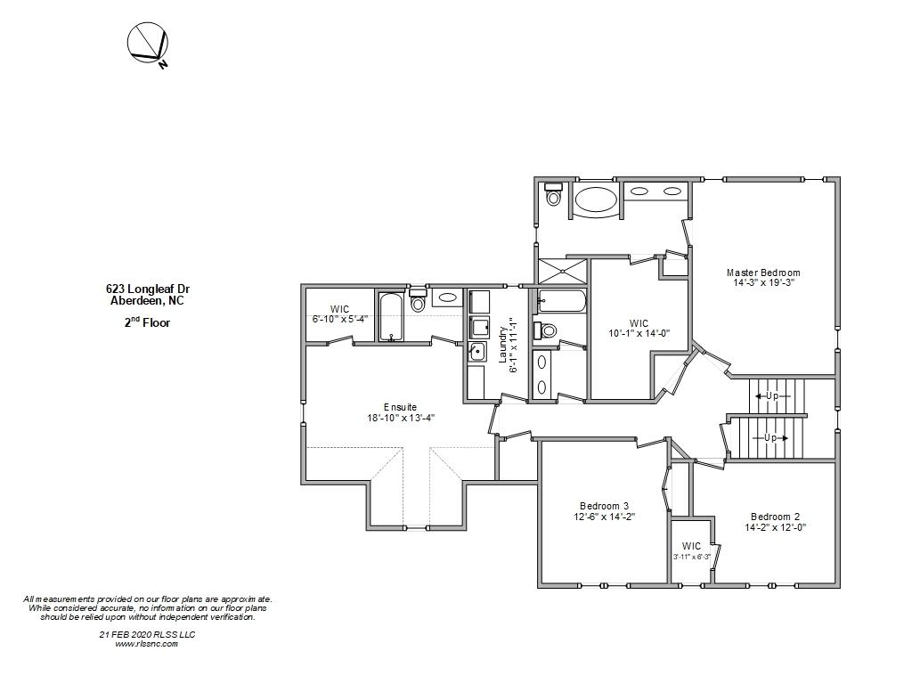 623 Longleaf Road Aberdeen, NC 28315 - Photo 36 of 37 Floor Plan - Second Floor
