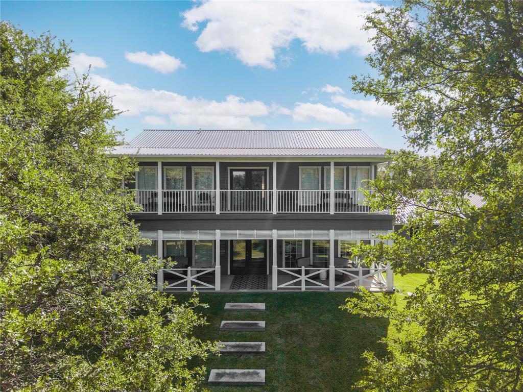 a house view with a garden space