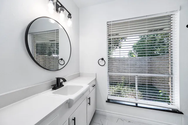 an empty room with a window