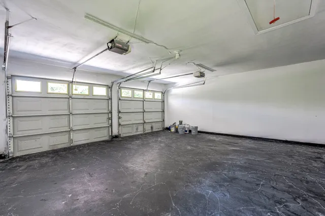 a view of backyard with green space