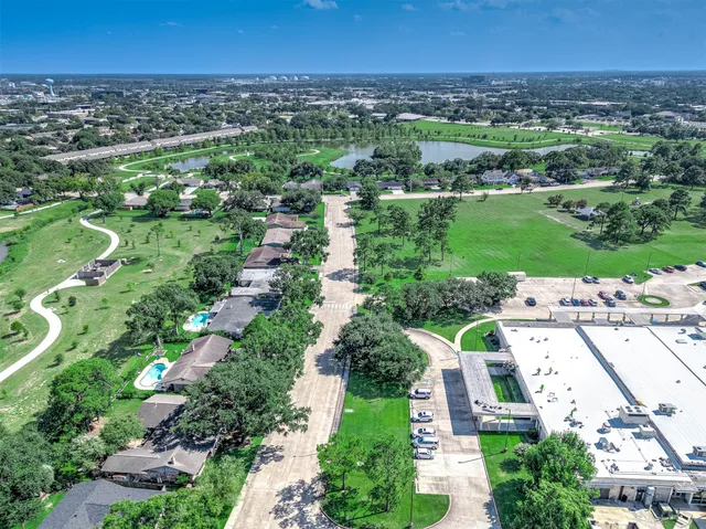 a house view with garden space