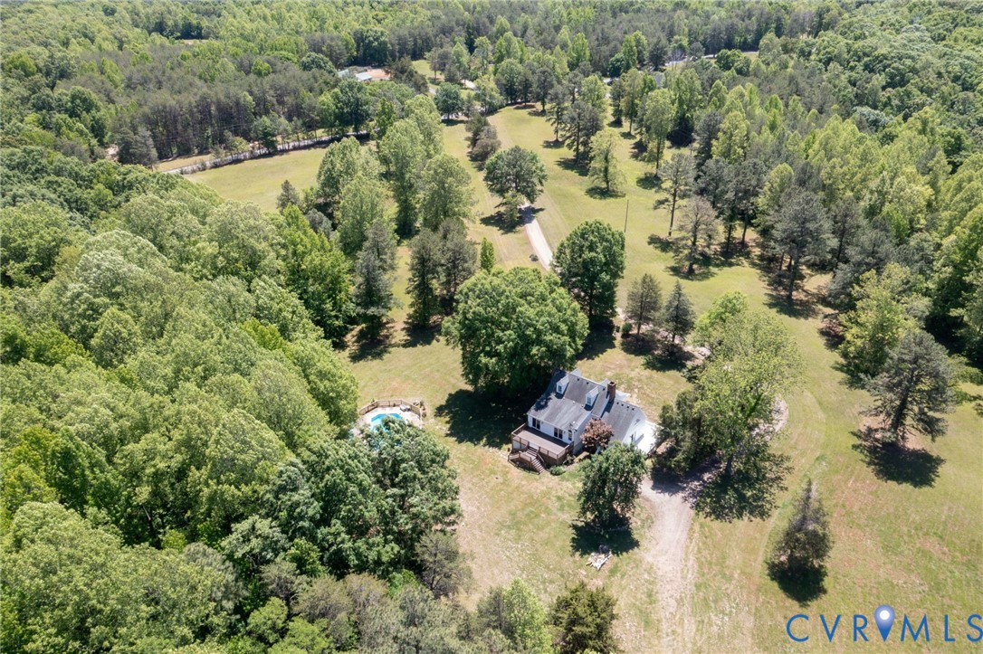 3355 Duke Road Powhatan, VA 23139 - Photo 50 of 67 an aerial view of residential house with yard and outdoor seating