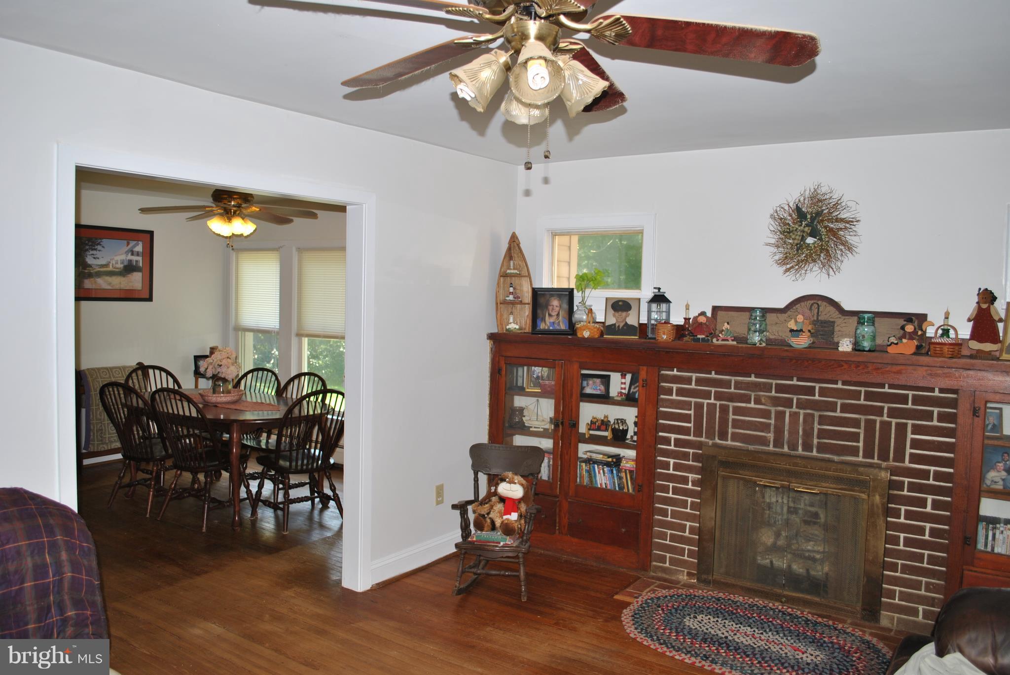 Gas Fireplace and wood floors