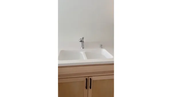 a bathroom with a sink and a