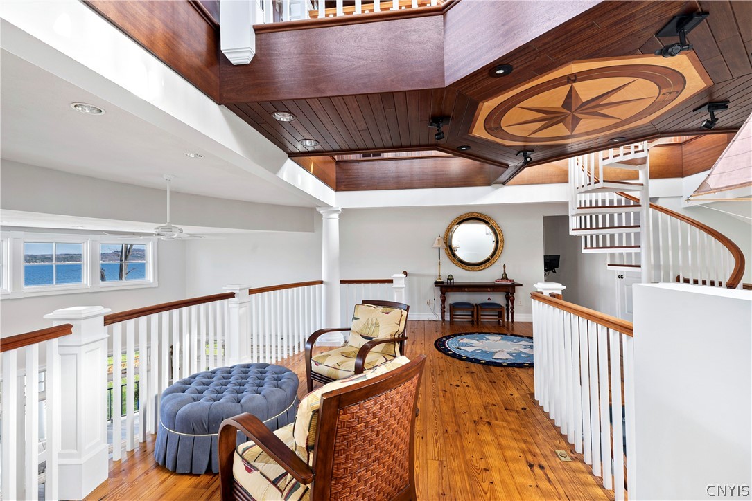 1818 West Lake Road Skaneateles, NY 13152 - Photo 35 of 47 Balcony with stairs leading to third floor Roof to