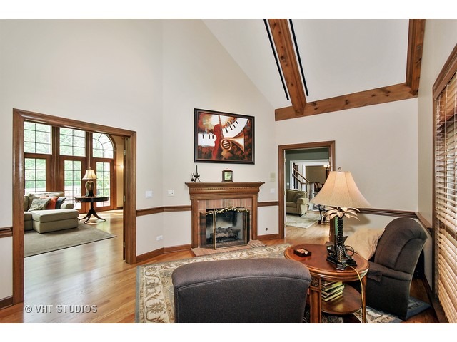 4N632 Hidden Oaks Road St. Charles, IL 60175 - Photo 14 of 25 a living room with furniture a fireplace and a flat screen tv